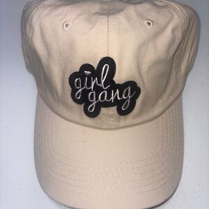 Beige 'Girl Gang' Baseball Cap